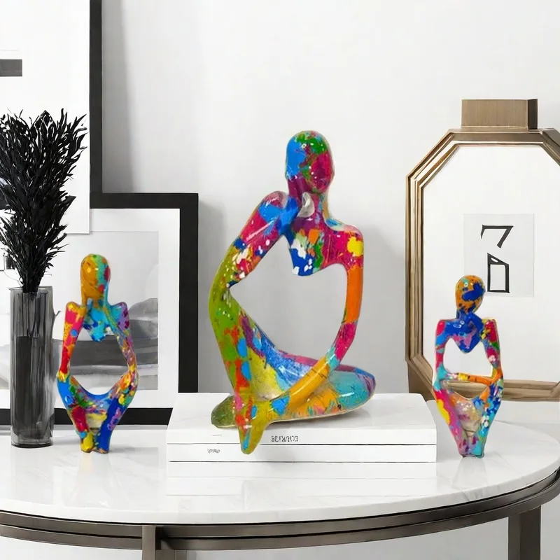 Simple Style Artistic Human Resin Ornaments Artificial Decorations