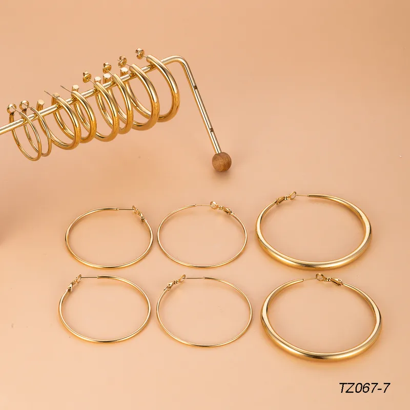1 Pair Simple Style Geometric 304 Stainless Steel Ear Studs