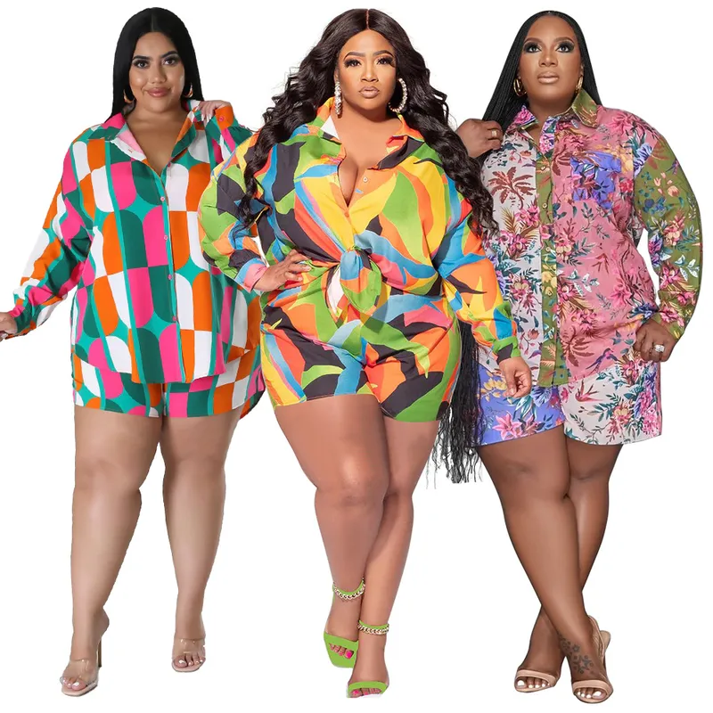 Daily Women's Elegant Streetwear Printing Spandex Polyester Shorts Sets Shorts Sets