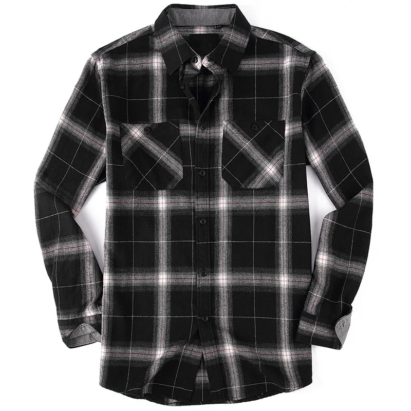 Men's Classic Fit Plaid Casual Shirt American Style Button - Up Shirt For Men With Premium Cotton Fabric