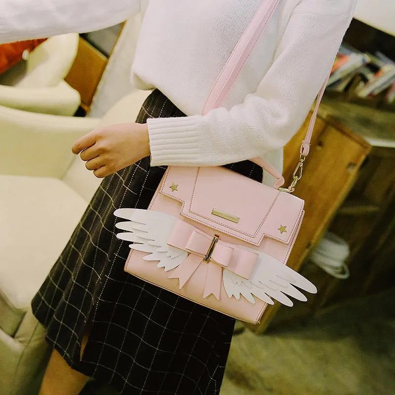 Women's Small Pu Leather Bow Knot Streetwear Magnetic Buckle Handbag