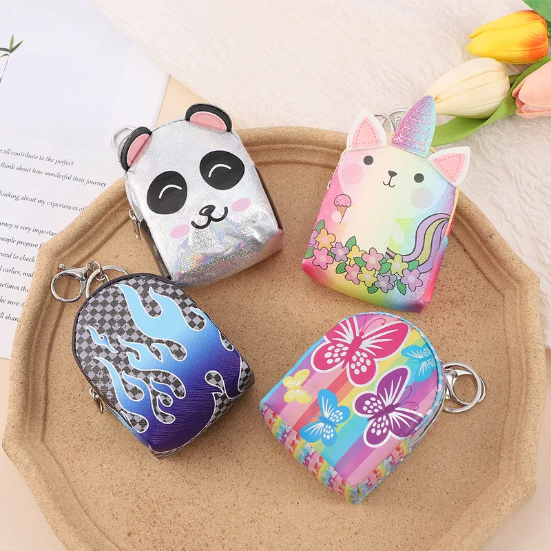 Kid'S Cartoon Pu Leather Zipper Kids Wallets