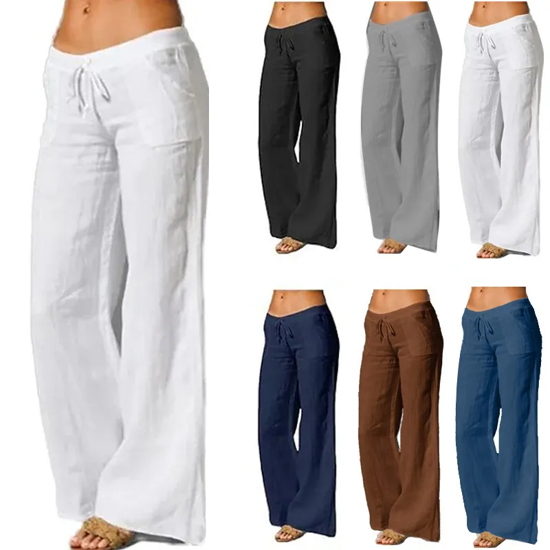 Women's Daily Streetwear Solid Color Full Length Casual Pants Wide Leg Pants