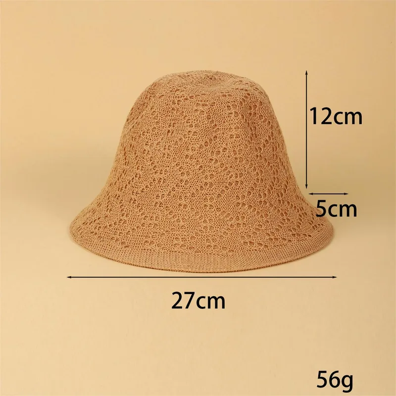 Women's Vacation Simple Style Solid Color Braid Wide Eaves Bucket Hat