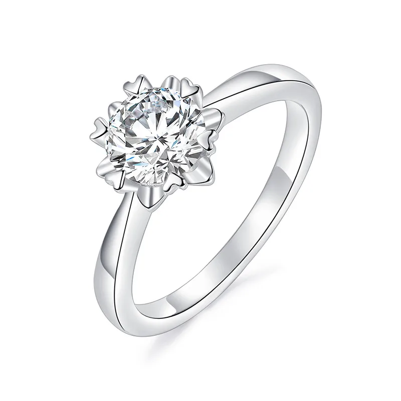 925 Sterling Silver Moissanite Geometric Rings