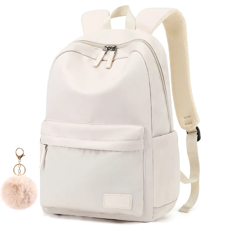 Waterproof 20 Inch Solid Color Casual School School Backpack