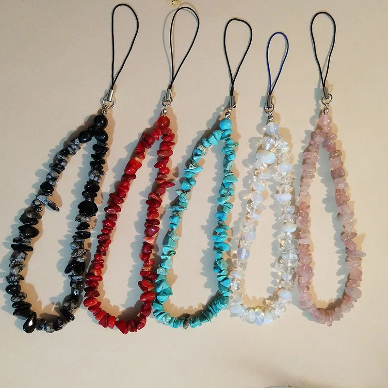 Casual Solid Color Coral Stoving Varnish Mobile Phone Chain