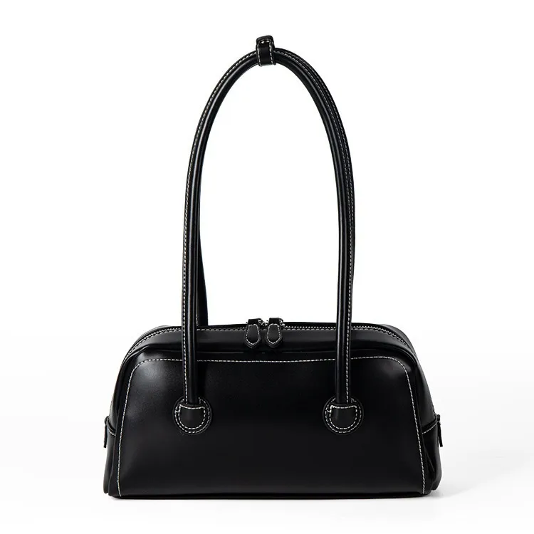 Women's Medium Pu Leather Solid Color Streetwear Zipper Underarm Bag