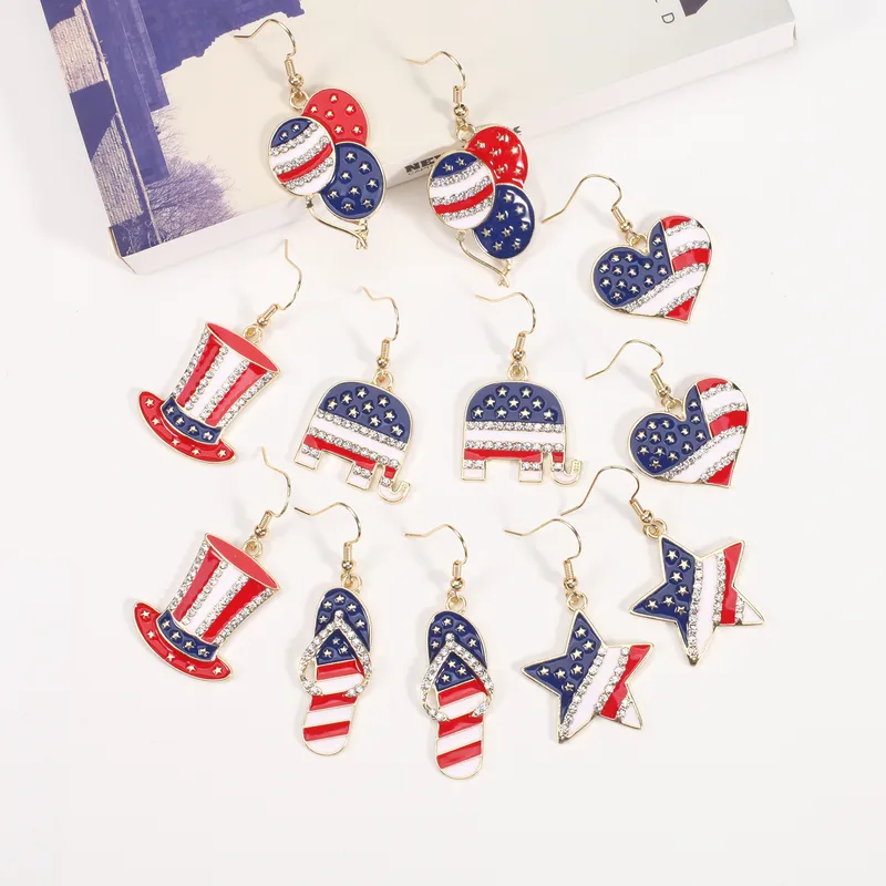 1 Pair Simple Style Classic Style Printing Printing Inlay Zinc Alloy Rhinestones Drop Earrings