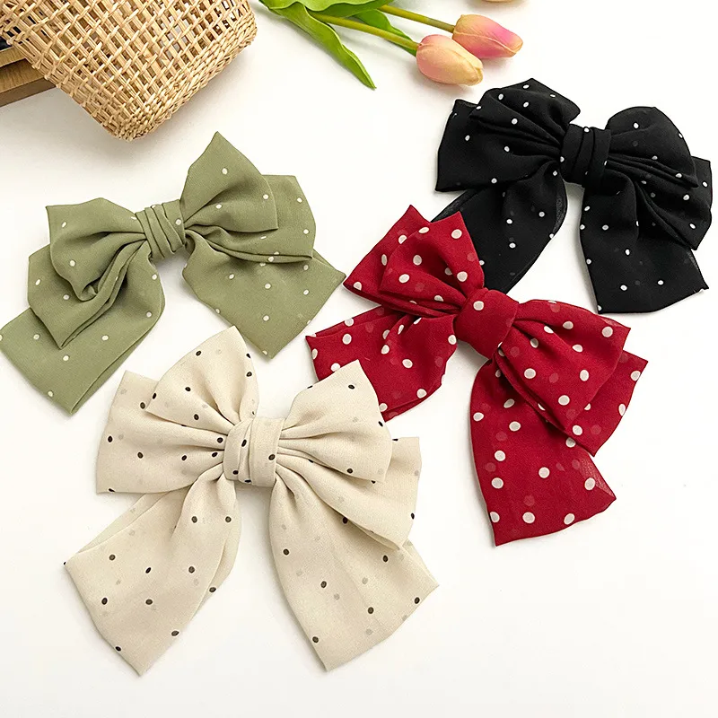 Women's Cute Simple Style Bow Knot Alloy Cloth Hair Clip