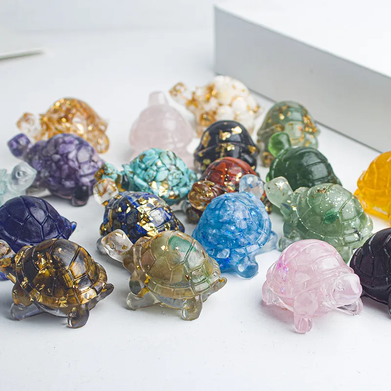 Simple Style Tortoise Natural Crystal Artificial Decorations