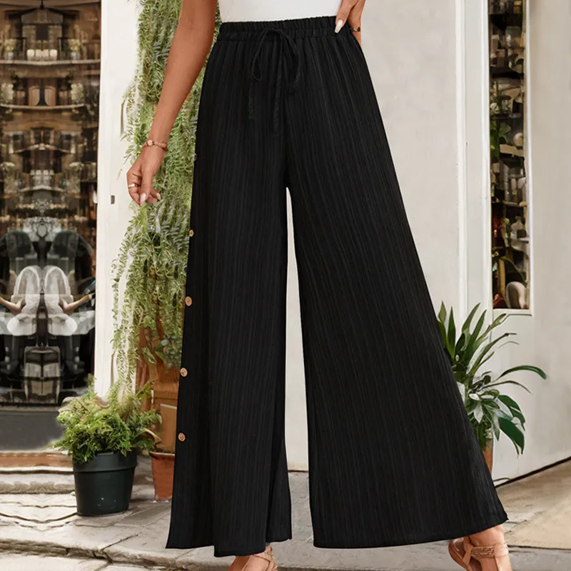 Women's Holiday Outdoor Daily Streetwear Solid Color Full Length Belt Casual Pants