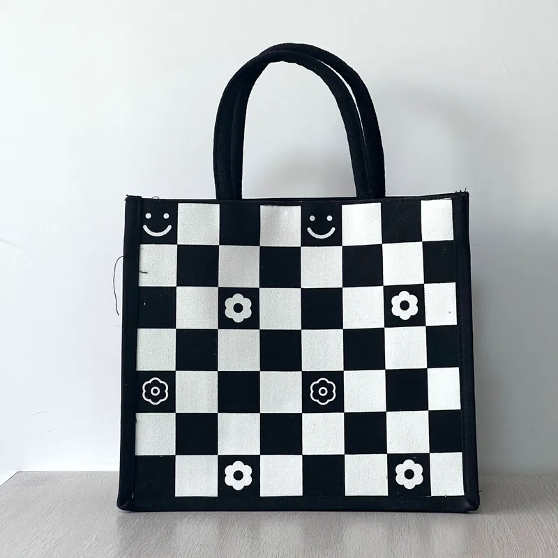 Women's Medium Special Letter Classic Style Square Magnetic Buckle Tote Bag