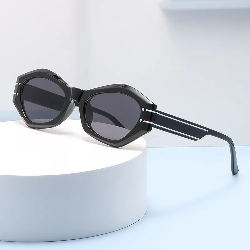 Simple Style Streetwear Geometric Resin Polygon Full Frame Glasses
