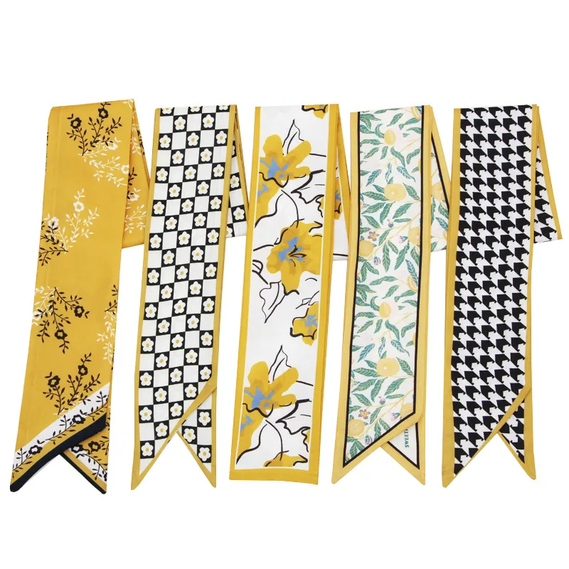 Women's Simple Style Classic Style Color Block Polyester Printing Silk Scarf