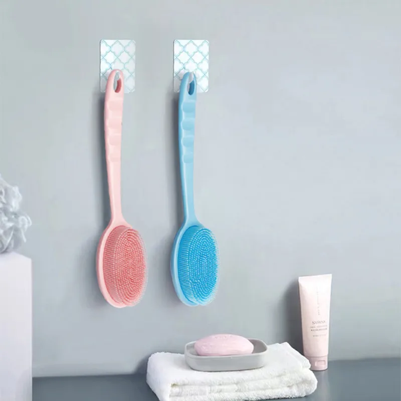 Casual Solid Color Plastic Silica Gel Bath Brush