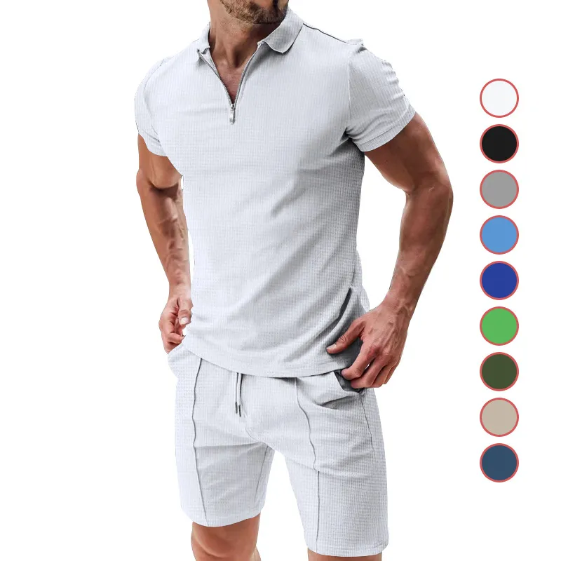 Men's Solid Color Casual Turndown Short Sleeve Regular Fit Men's Tops