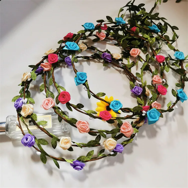 Women's Simple Style Classic Style Plaid Flower Cloth Wreath