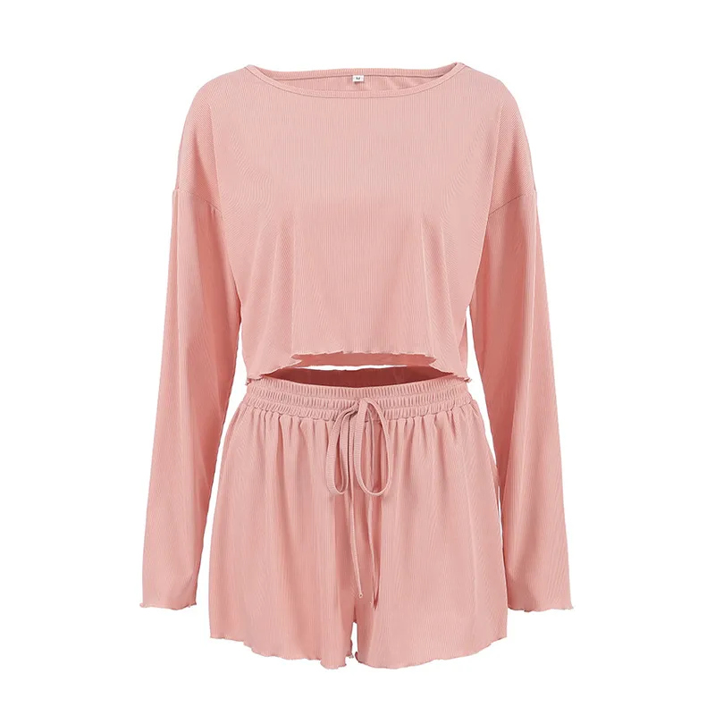 Home Outdoor Women's Simple Style Solid Color Spandex Polyester Shorts Sets Shorts Sets