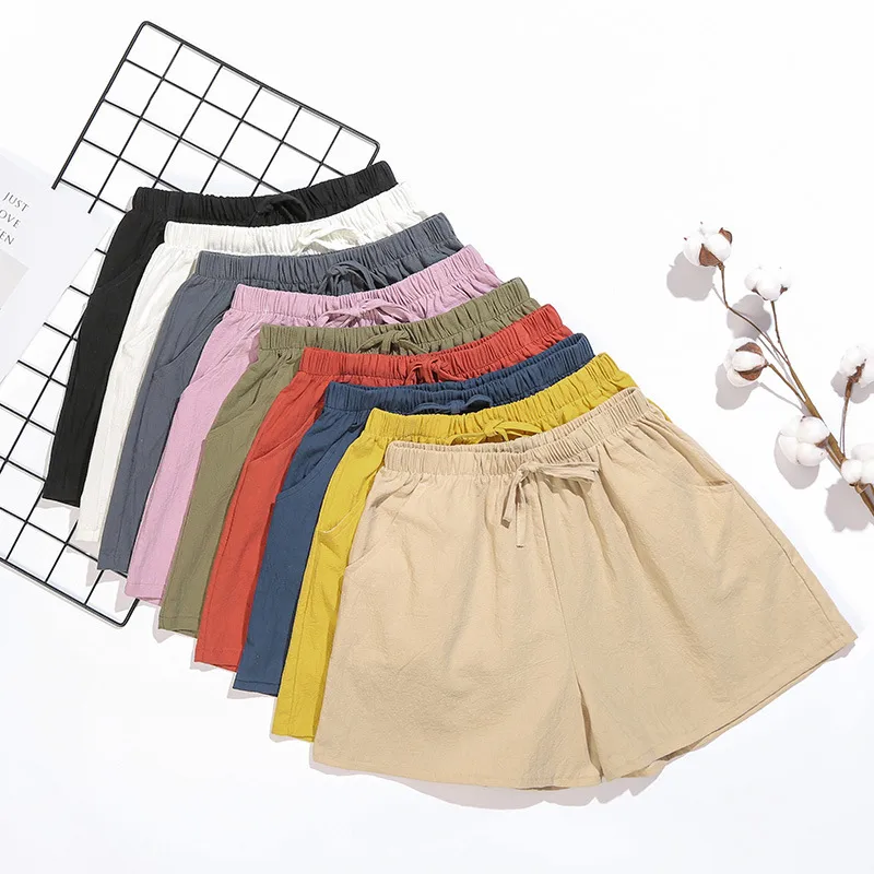Women's Holiday Daily Preppy Style Solid Color Shorts Casual Pants Wide Leg Pants