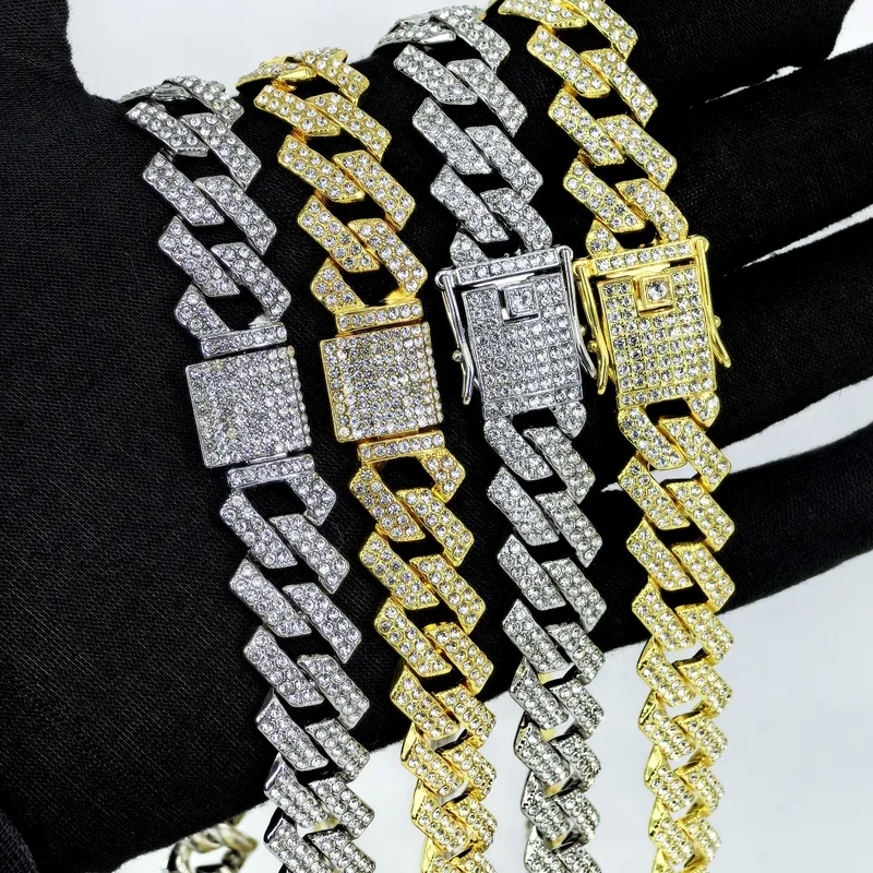 Hip-Hop Retro Geometric Alloy Inlay Zircon Men's Necklace