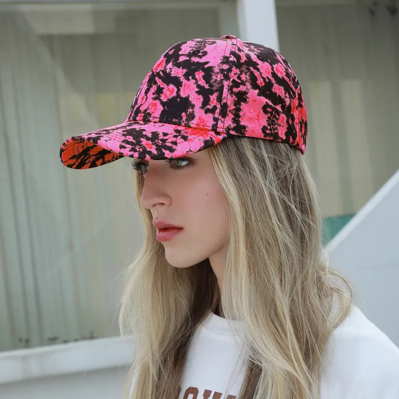 Women's Adults Vacation Simple Style Classic Style Tie Dye Color Block Curved Eaves Baseball Cap