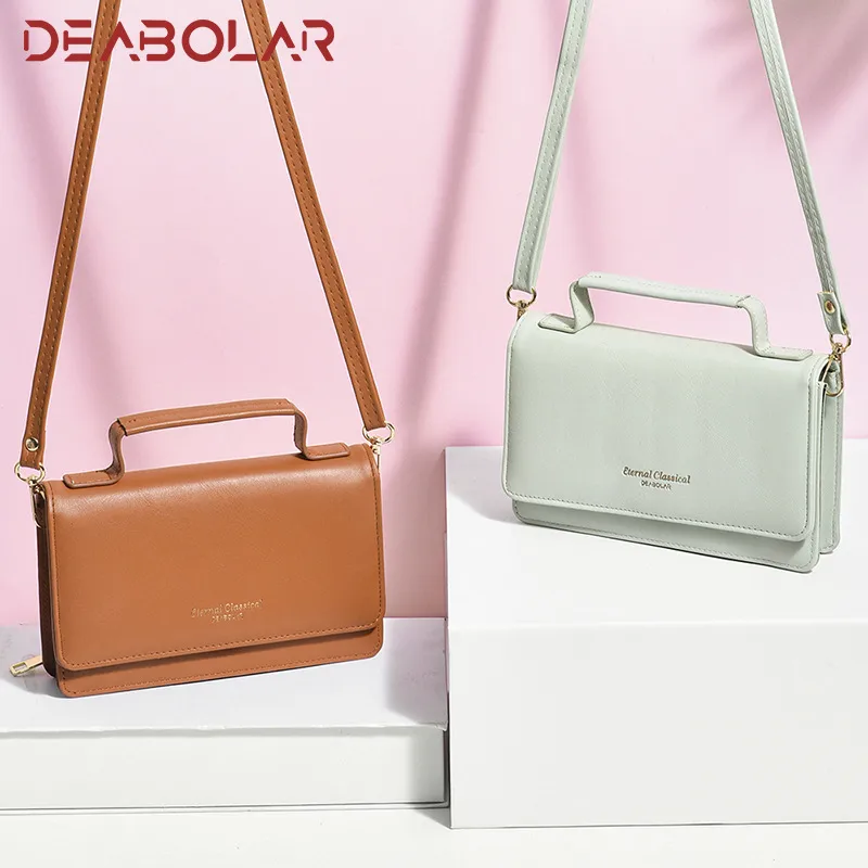 Women's Small Pu Leather Letter Elegant Square Flip Cover Square Bag