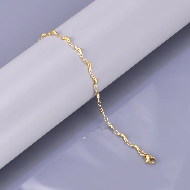 IG Style Simple Style Solid Color Titanium Steel 18K Gold Plated Bracelets In Bulk