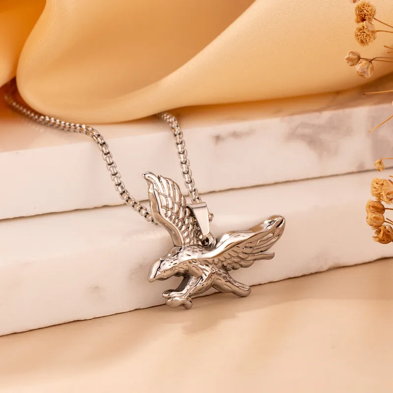 Wholesale Jewelry Casual Elegant Boyfriend Eagle 304 Stainless Steel Pendant Necklace