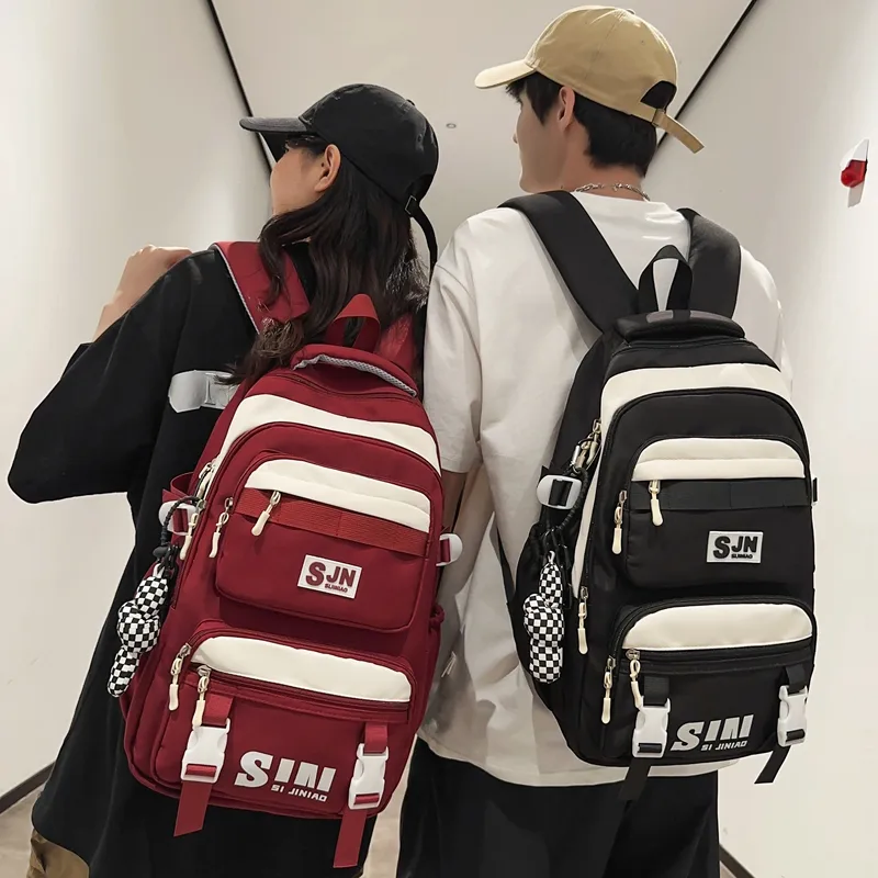 One Size Water Repellent Color Block School Daily School Backpack