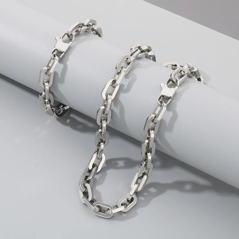 Wholesale Jewelry Retro Simple Style Geometric 304 Stainless Steel Bracelets Necklace