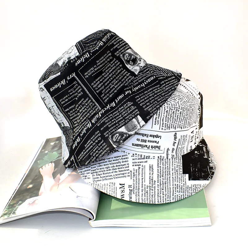 Women's Casual Preppy Style Artistic Letter Wide Eaves Bucket Hat