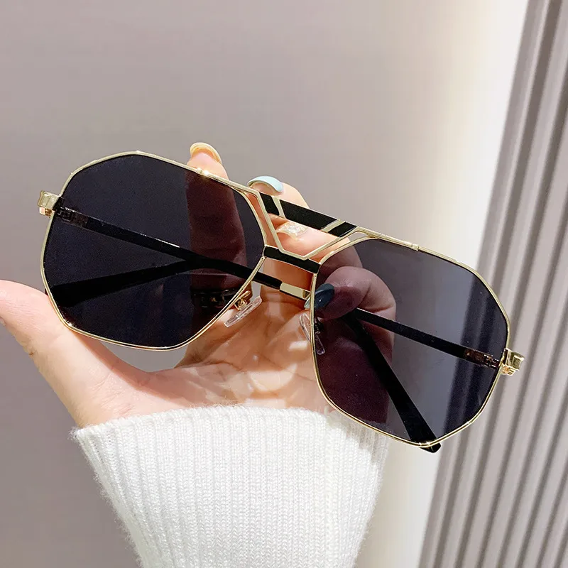Basic Simple Style Solid Color Ac Polygon Full Frame Women's Sunglasses