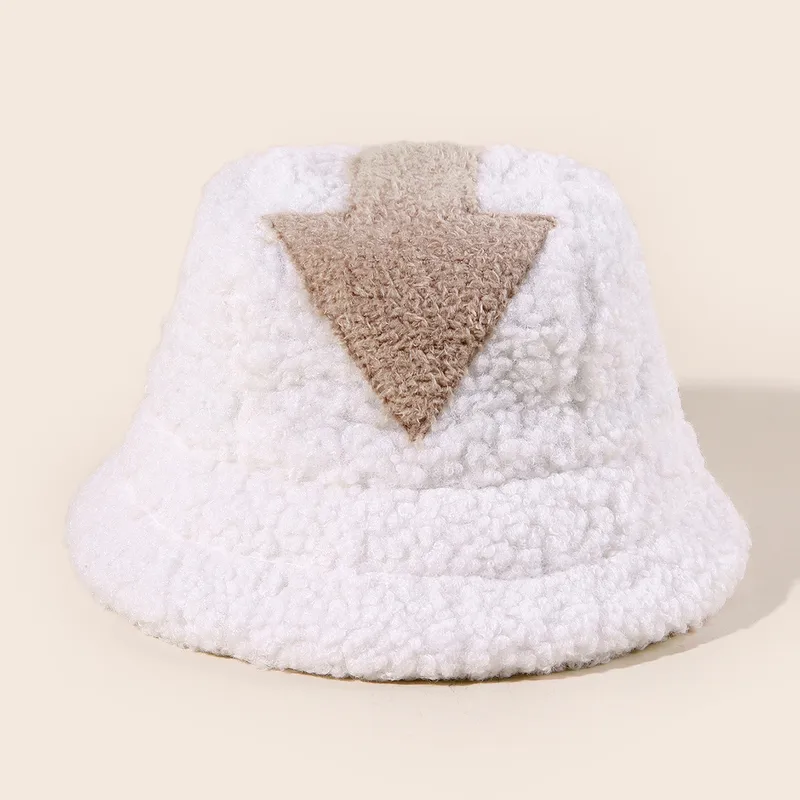 Arrow Lamb Wool Fisherman Hat Autumn And Winter Warm   Hat New  In Stock Wholesale Basin Hat
