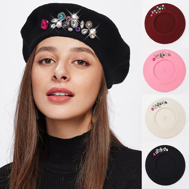 Women's Elegant Streetwear Solid Color Eaveless Beret Hat