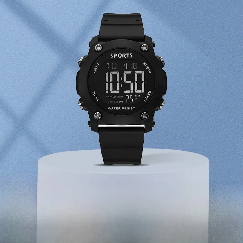 New  Men's Electronic Watch Casual Fashion Trend High Color Value Student Sports Smart Multi-function Watch