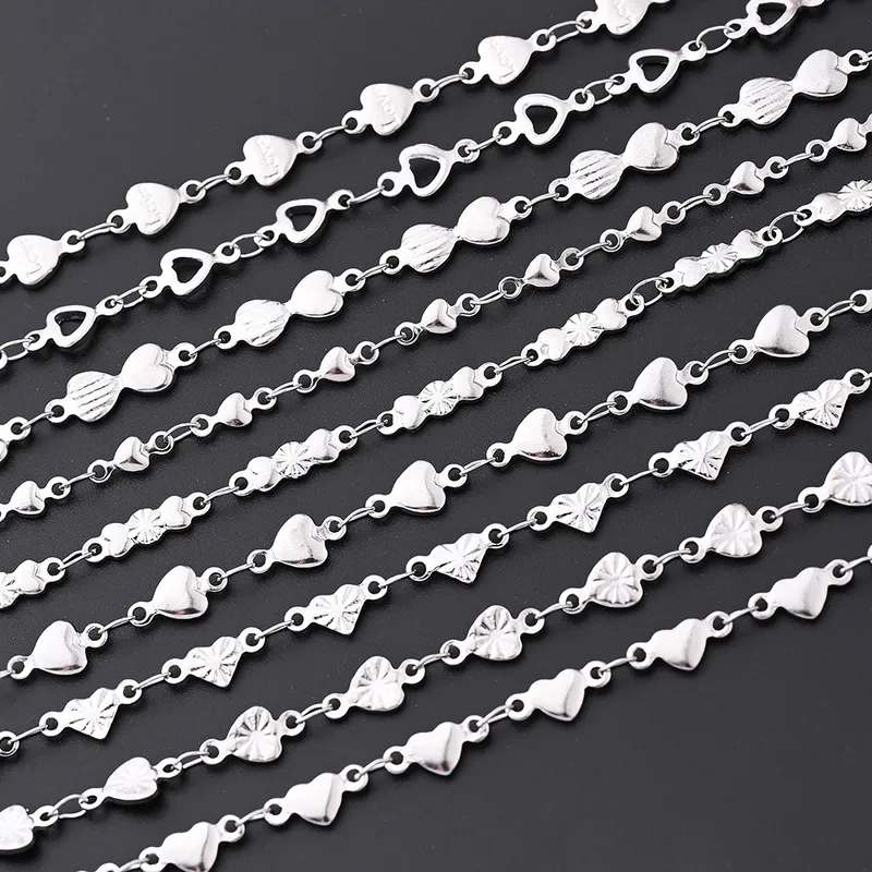 1m/Package 304 Stainless Steel Polished 10x4.5mm 10x5mm 13x3.5mm Jewelry Accessories