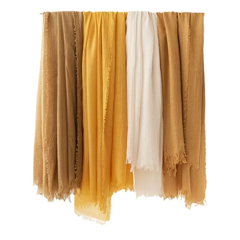 Women's Simple Style Solid Color Polyester Silk Scarf