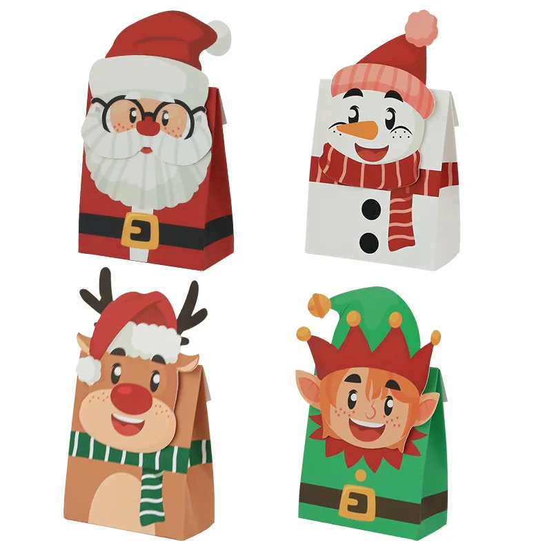 Christmas New Candy Box Christmas Pocket Box Gift Candy Packaging Paper Box Wedding Festival Supplies