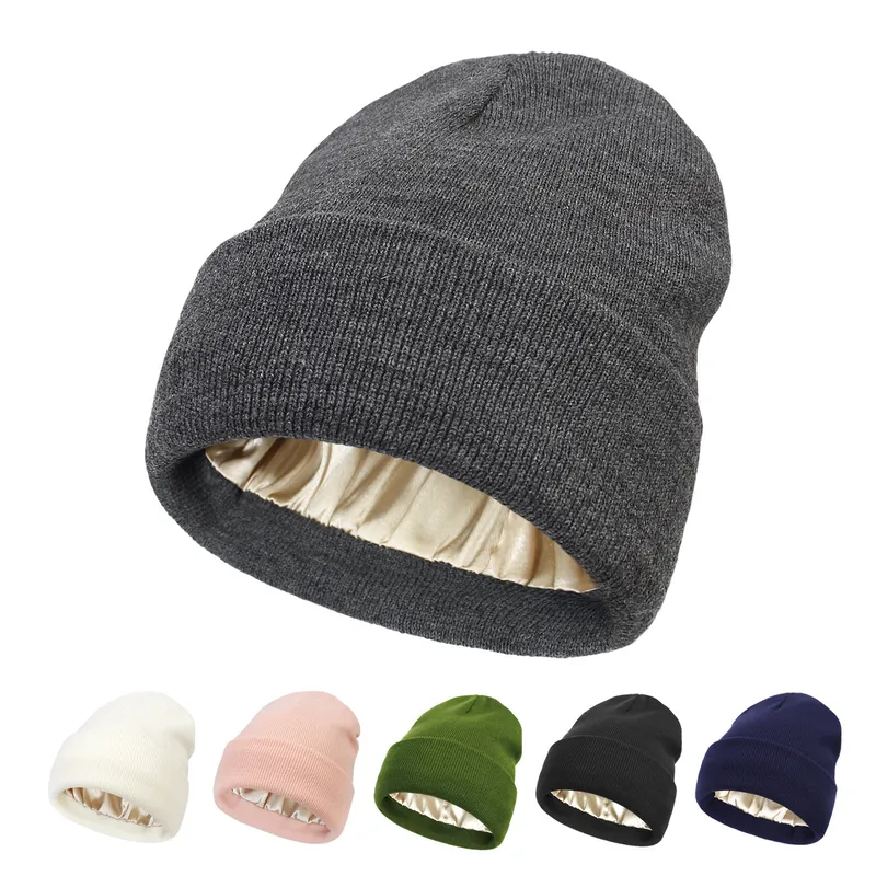 Autumn And Winter New Hat  Women's Protective Hairstyle Warm Knitted Colored Hat Wool Hat