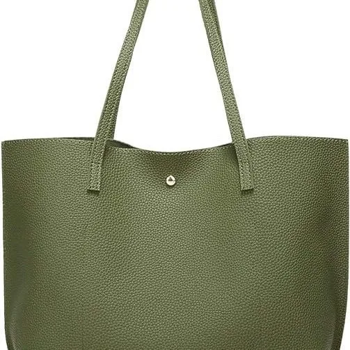Women's Soft Faux Leather Tote Shoulder Bag From, Big