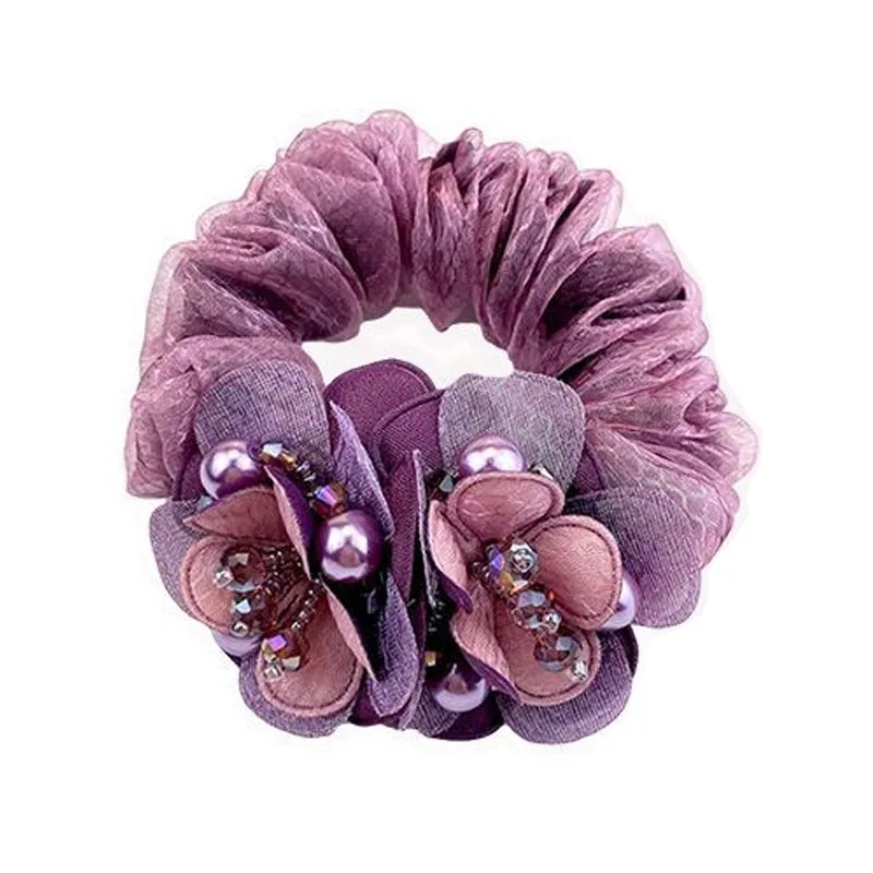 Clearance Middle-aged Mother's Hair Flower Head Rope 35 To 50 Years Old Tie Hair Tie Hair Ball Hair Coil High Elasticity