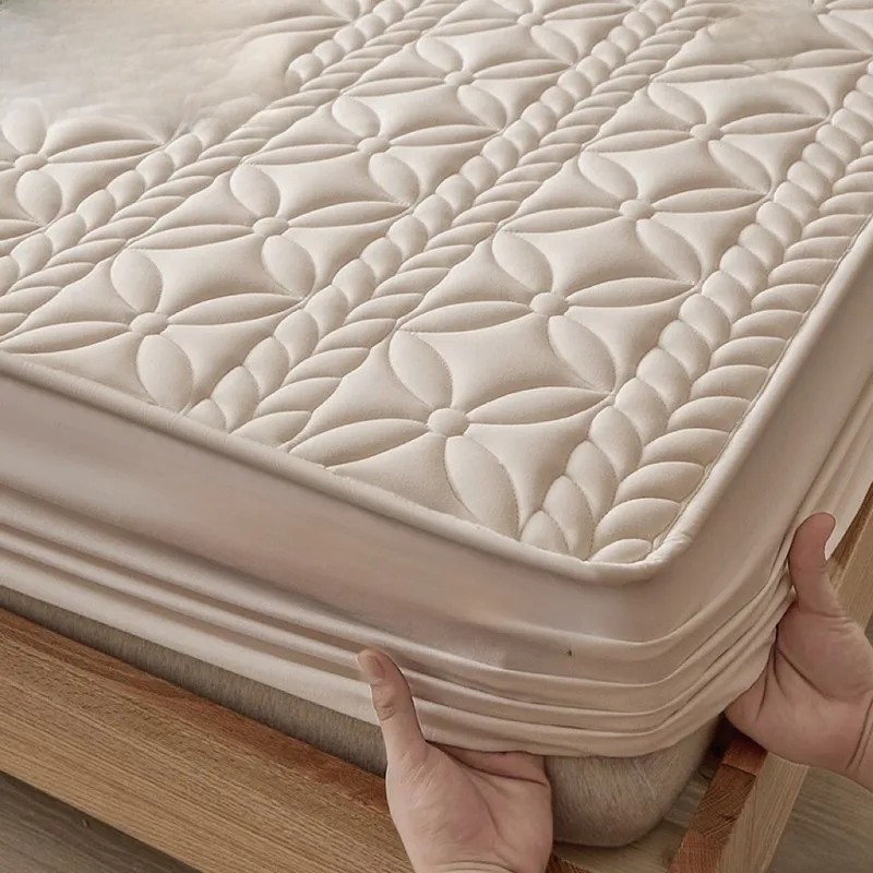 Class A Cotton Waterproof Bed Cover Single Mattress Protective Cover Summer Simmons Bedspread Diaphragm Pad Cotton Non-slip Bedspread-