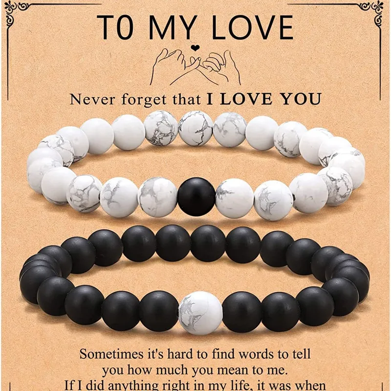 Gift Bracelet Anniversary Birthday Christmas Gift For Boyfriend Son Husband Lover White Pine Frosted Bracelet