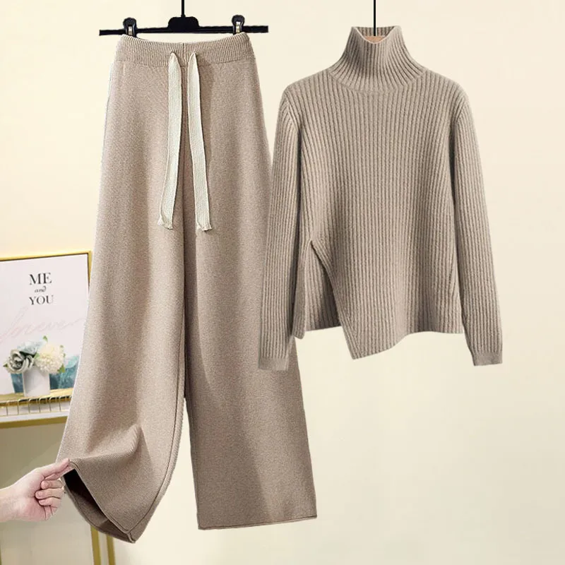Daily Women's Casual Elegant Solid Color Spandex Knit Rib-Knit Pants Sets