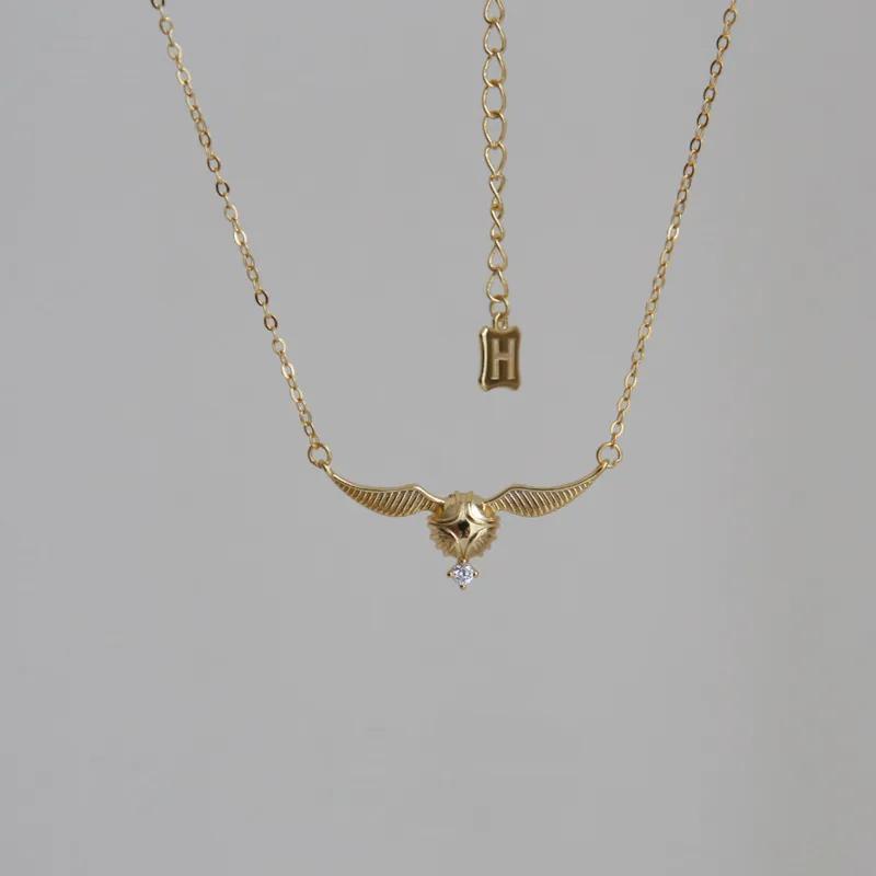 Harli Porter Snitch Necklace Female  Niche Design Sense Clavicle Chain Female  Valentine's Day Gift For Girls