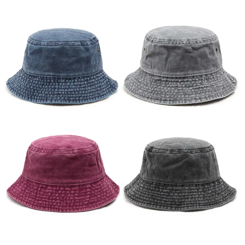 Fisherman Hat Men's Autumn Washed Cowboy Hat Basin Hat Women's Autumn And Winter Cotton  Outdoor Distressed Mountaineering Sun Hat