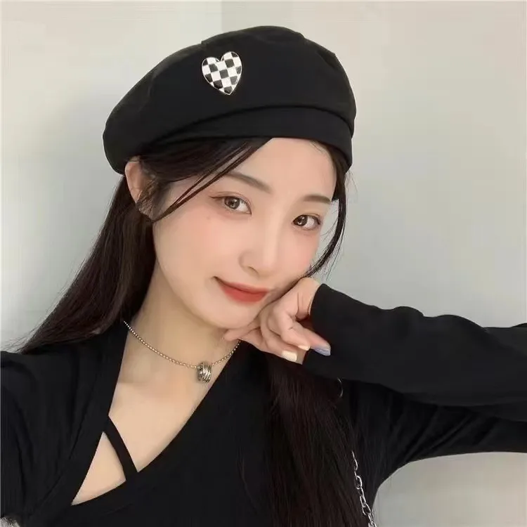 Love Beret Love 2025 Women Autumn And Winter New Woolen Hat Big Head Circumference Face Small