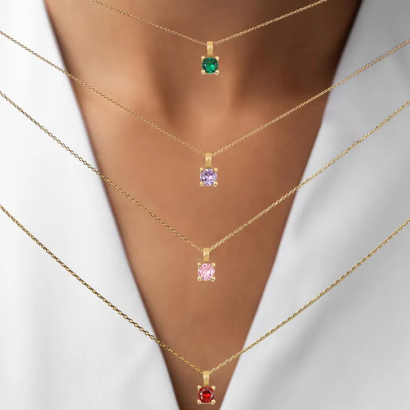 Elegant Simple Style Classic Style Square 201 Stainless Steel Artificial Crystal Zircon Women's Pendant Necklace