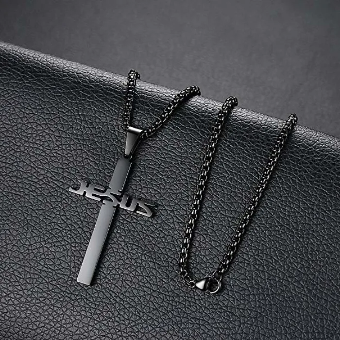 Retro Simple Style Cross 304 Stainless Steel Plating Unisex Pendant Necklace